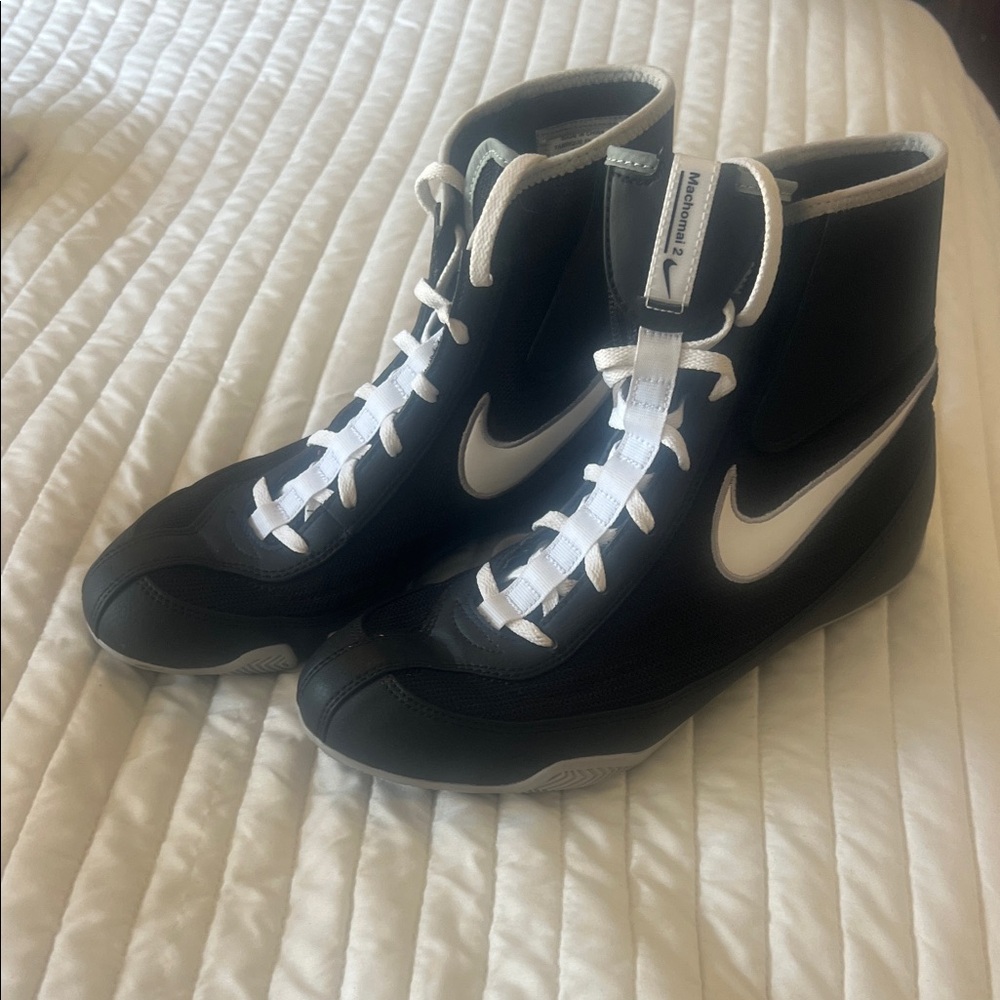 Nike Black and White High-Top Athletic Shoes